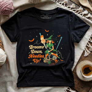 Broom Down, Needles Up T-shirt