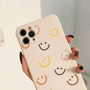 Colorful Smiley Faces iPhone Case