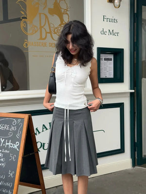 Coquette Tie Front Top