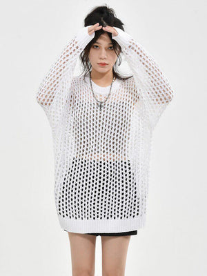 Grunge Crochet Knit Sweater