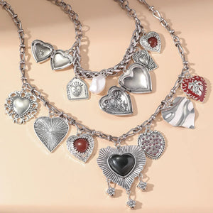 Heart Charms Two Pack Necklace