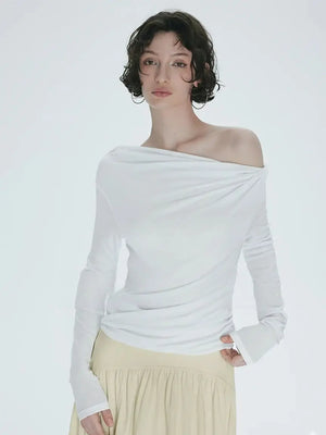 Ruched One-Shoulder Top