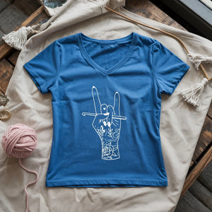 Crocheting Rock Lady V-neck