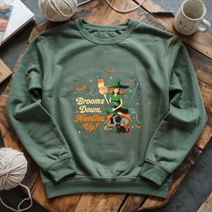 Broom Down, Needles Up Sweatshirt