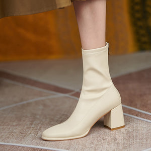 Paris Stories Block Heel Boots