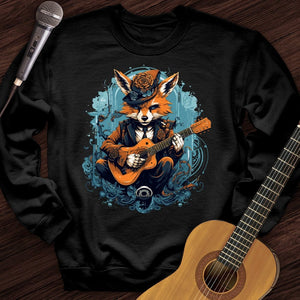 Fox Playing Guitar Crewneck