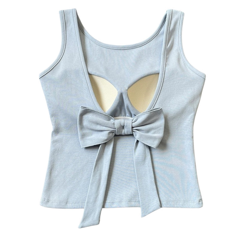 Blush Built-In Cup Bow Top