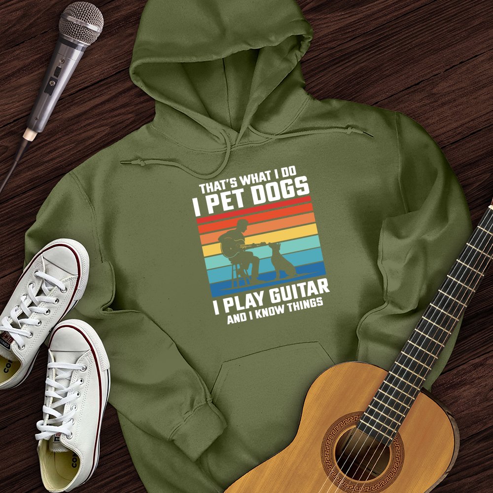 I Pet Dogs With Guitar Hoodie