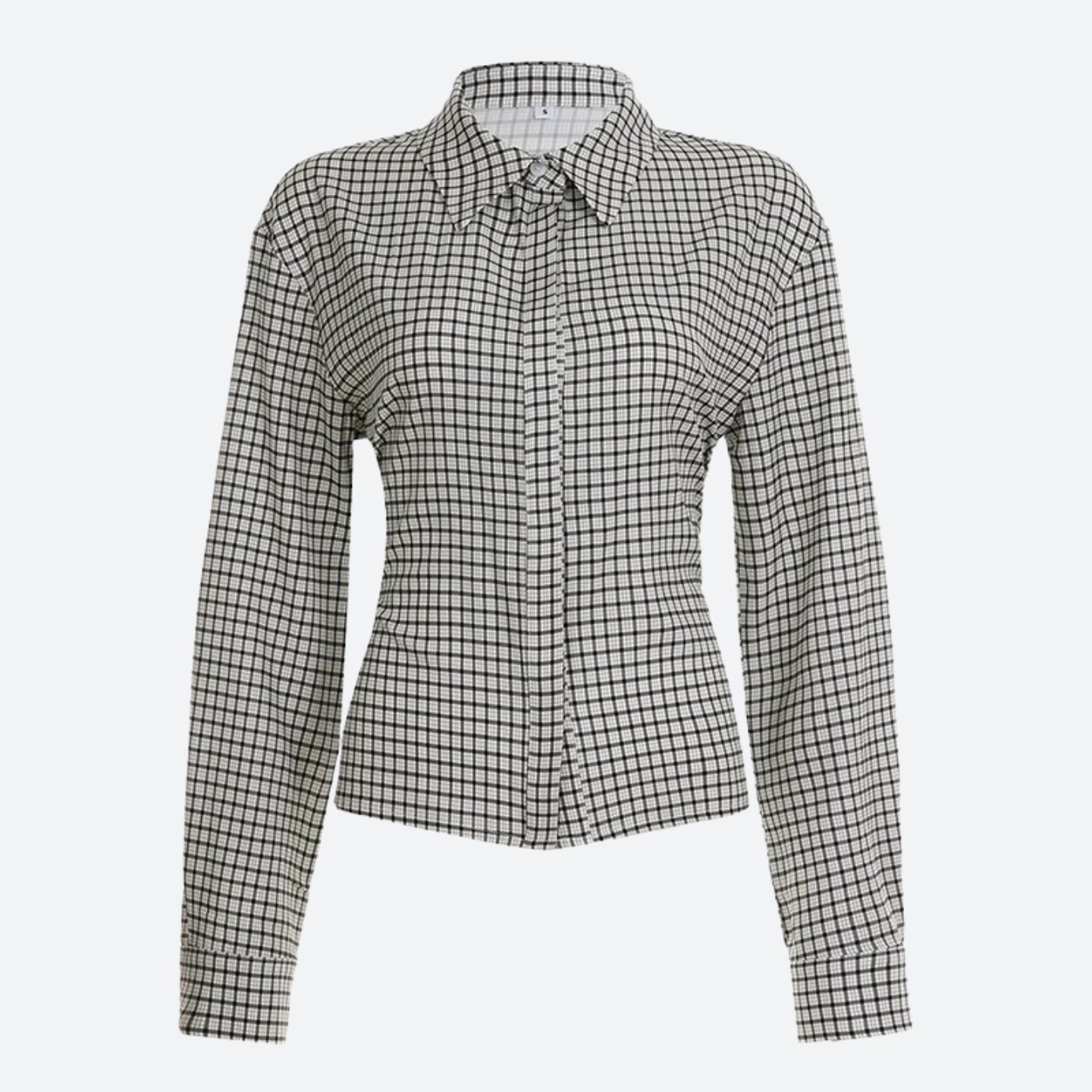 Back Tie Plaid Shirt