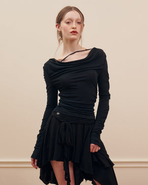 Balletcore Asymmetrical Mid Skirt