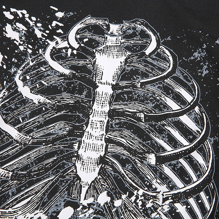 Black Skeleton Crop Top