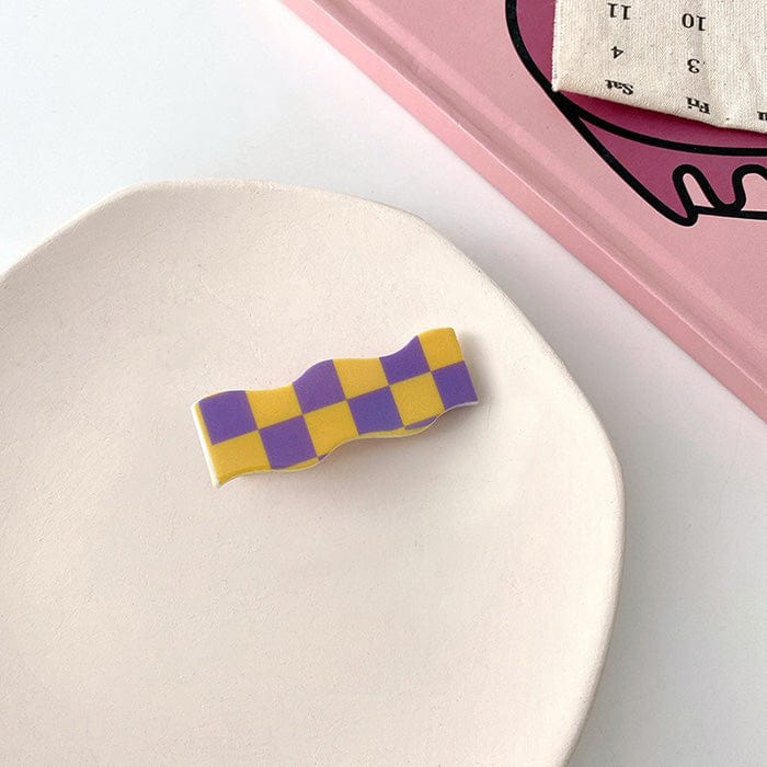 Checkered Hair Clips