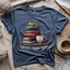 Coffee Yarn Books T-shirt