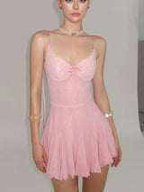 Coquette Backless Mini Dress