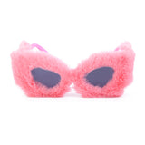 Fuzzy Cat Eye Sunglasses