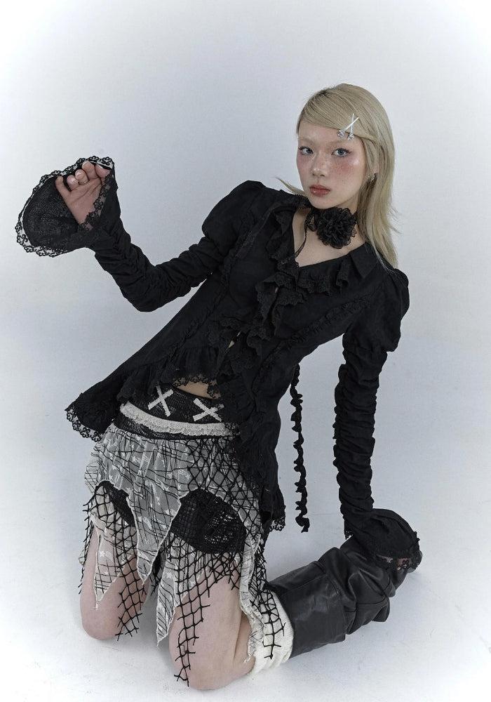 Goth Asymmetric Blouse