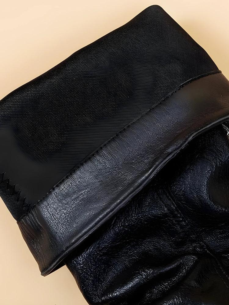 Grunge Faux Leather Belted Boots