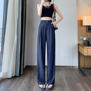 High Waist Straight Pants