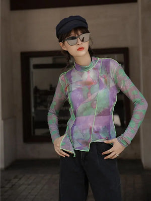 Patchwork Asymmetric Mesh Top