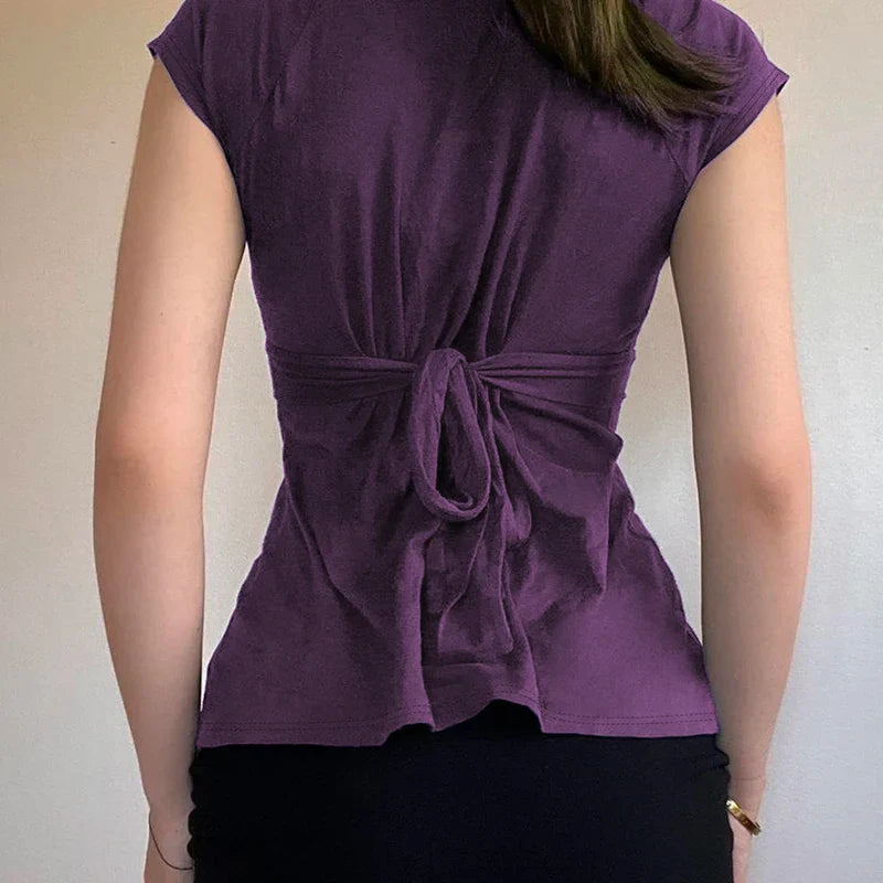 Plunge Tie Back Top
