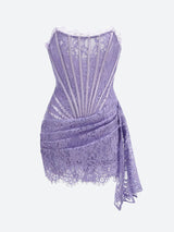 Strapless Lace Mini Dress