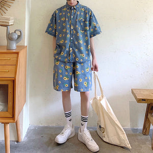 Sunflowers Denim Shirt