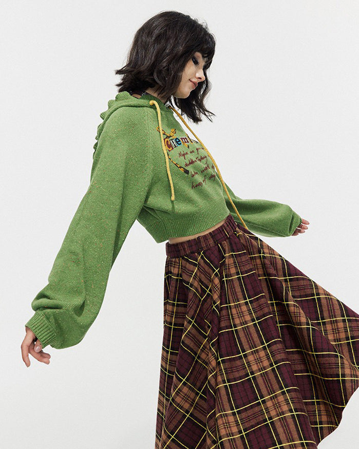 Grunge Asymmetrical Plaid Skirt