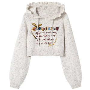 Chemistry Knit Cropped Hoodie
