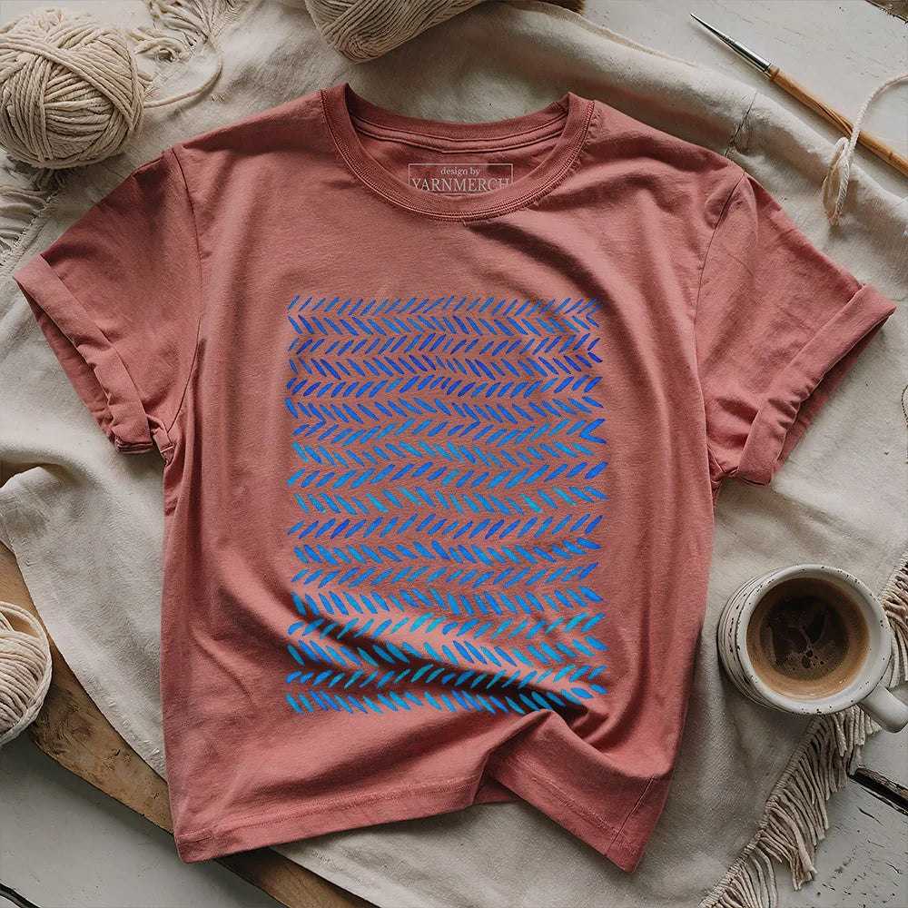 Watercolor knitting pattern T-shirt