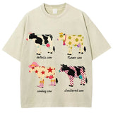 Indie Aesthetic Cow Graphic T-Shirt