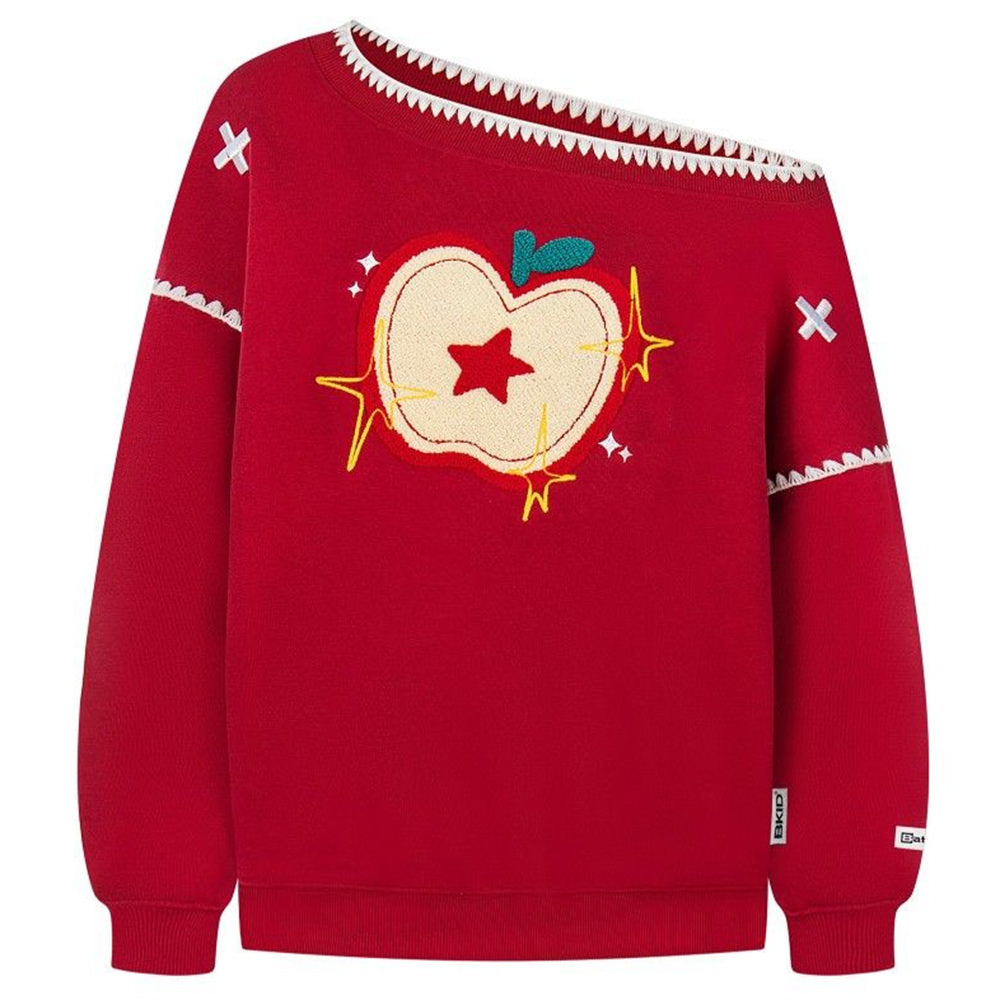 Apple Core One-Shoulder Sweater