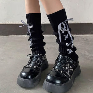 Balletcore Ribbon Leg Warmers