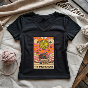 Yarn Hoarder Tarot Lady V-neck