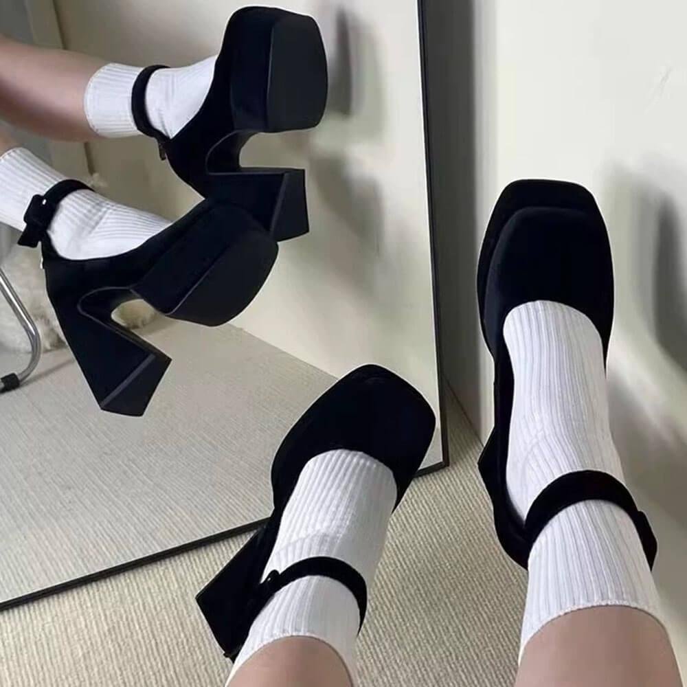 Not Your Babydoll Chunky Platform Heels