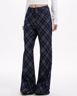 Skippin' School Blue Plaid Pants