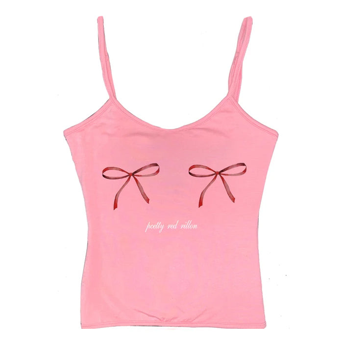 Y2K Bows Skinny Tank Top