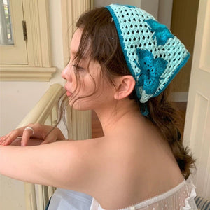 Butterfly Crochet Triangle Bandana