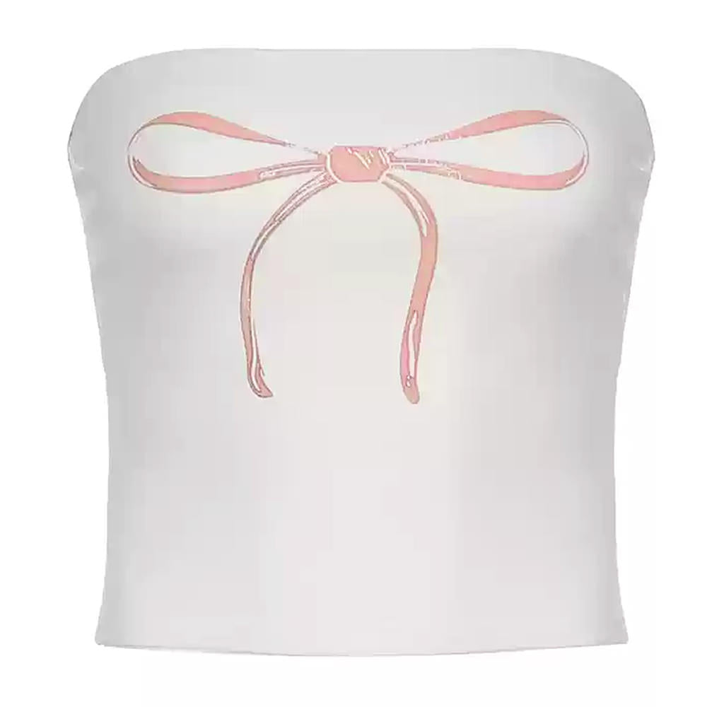 Coquette Bow Y2K Tube Top