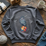 Crochet Crow Sweatshirt