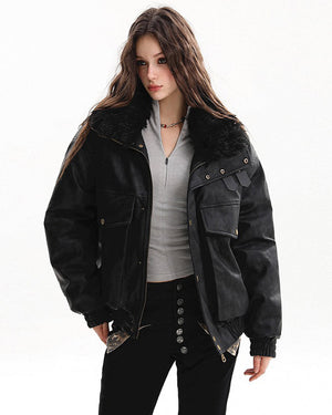 Drama Alert Faux Fur Aviator Jacket