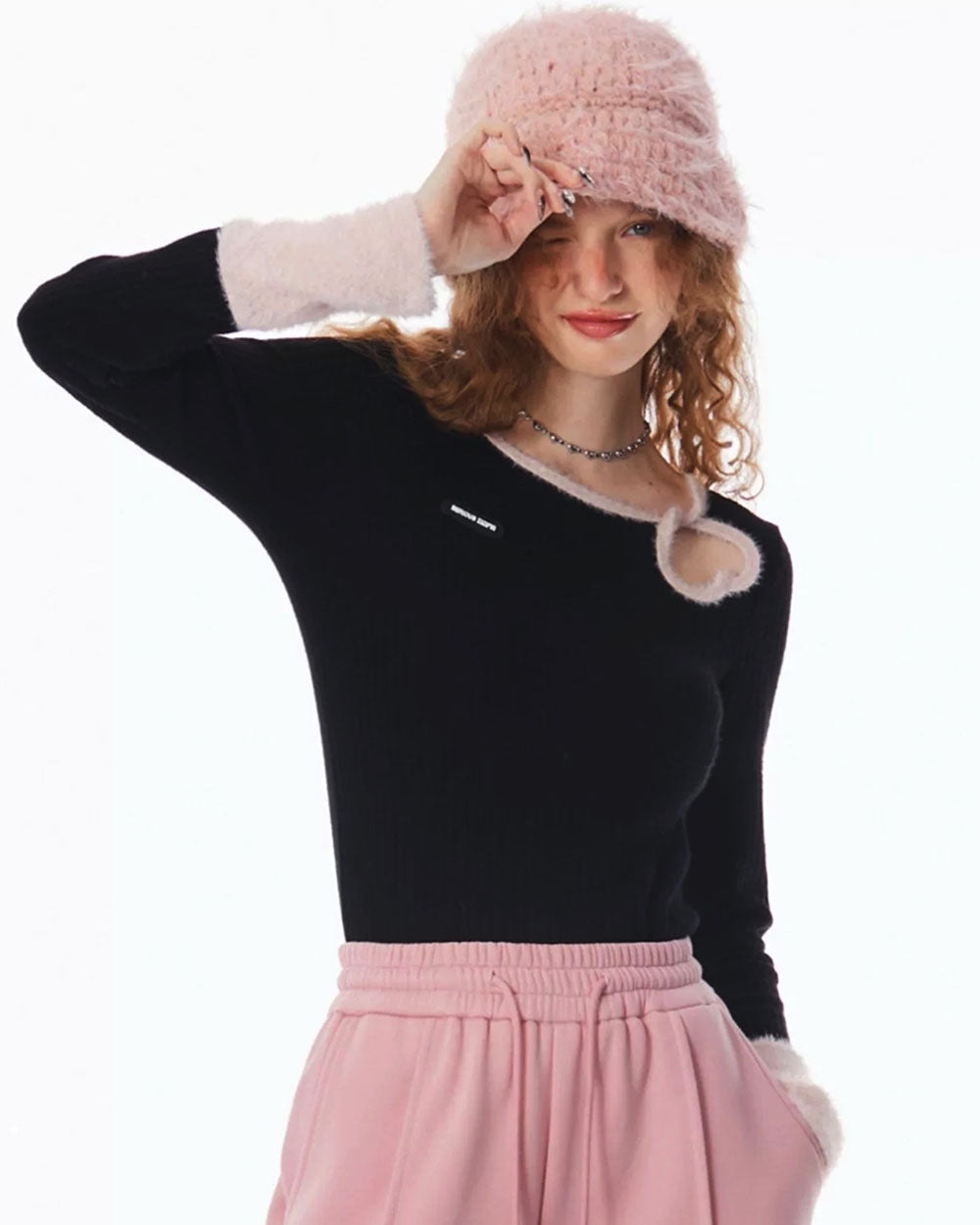 Secret Crush Heart Cutout Top