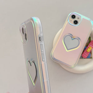 Holographic Heart Mirror iPhone Case