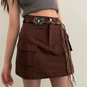 Indie Aesthetic Butterfly Beaded Belt