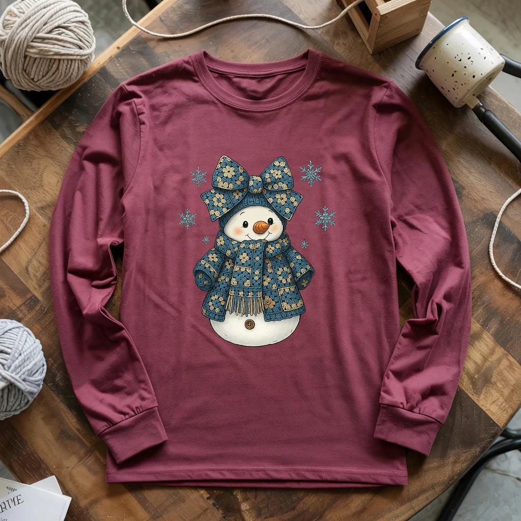 Snowman Crocheter Long Sleeve T-shirt