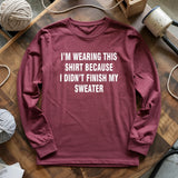 Wearing This Long Sleeve T-shirt