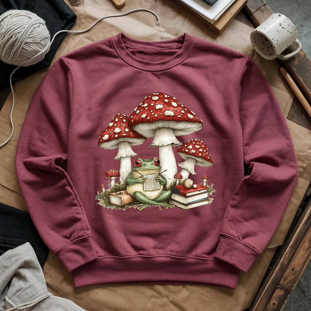 Knitting Frog Sweatshirt