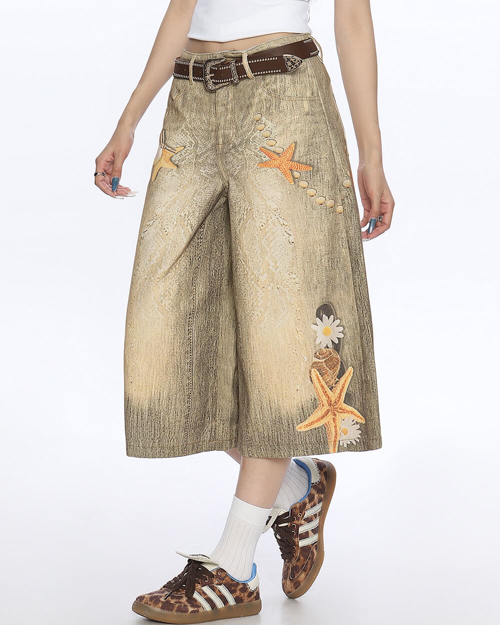 Mermaidcore Wide-Leg Culottes