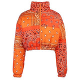Paisley Patchwork Puffer Jacket