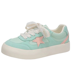 Pastel Color Star Patch Sneakers