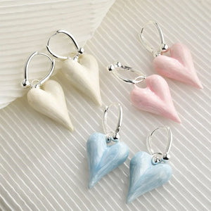Pastel Heart Pendant Earrings